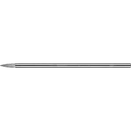 Pferd Carbide Bur - Tree Shape (Pointed), DBL Cut - 1/4" x 5/8" x 1/4" Ext. Shank - SG-1L6 26102